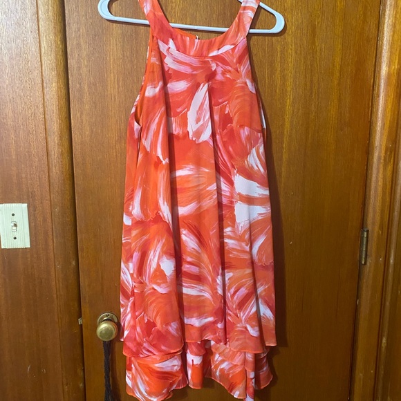 Studio One Dresses & Skirts - Studio One Orange Asymmetrical Sundress Halter